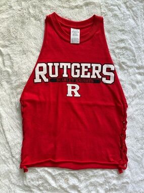 NWOT Rutgers Scarlet Knights Braided Tank Top